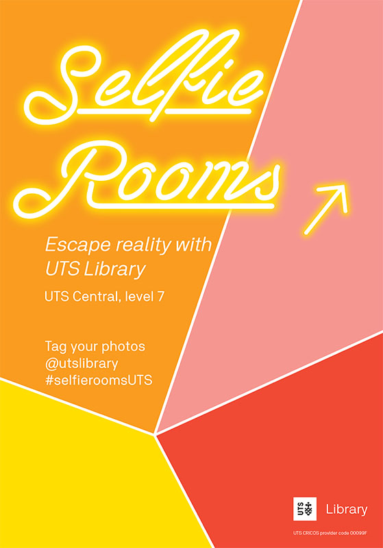 Exhibition poster: Selfie Rooms